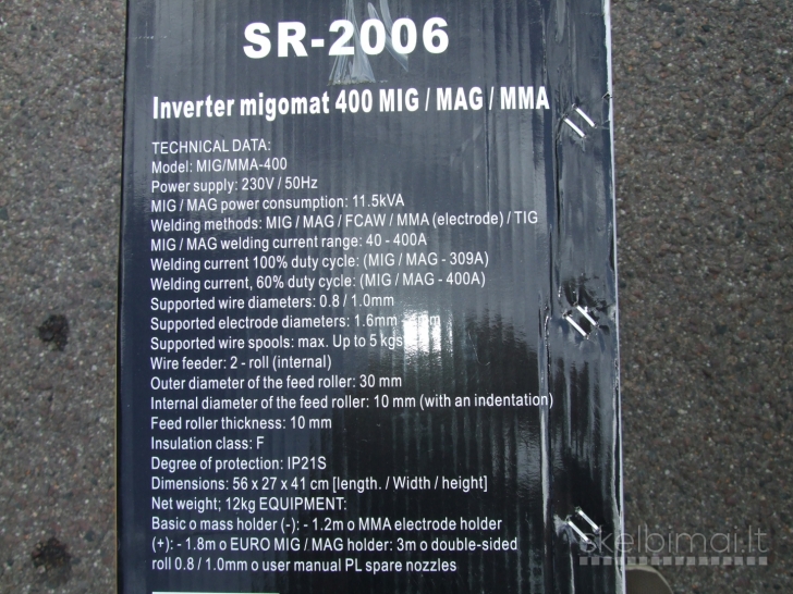 Akcija!  Suvirinimo aparatai Power Mat MIG/ MMA/ TIG   400 a