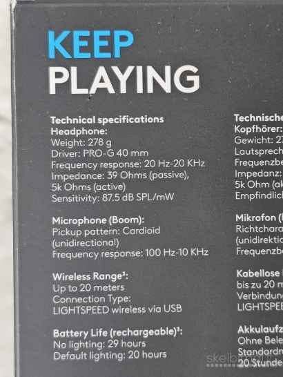 Naujos "Logitech G733" belaidės Lightspeed & Bluetooth ausinės su mikrofonu
