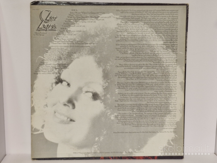 LP plokštelė Cleo Laine – Cleo Laine Live!!! at Carnegie Hall