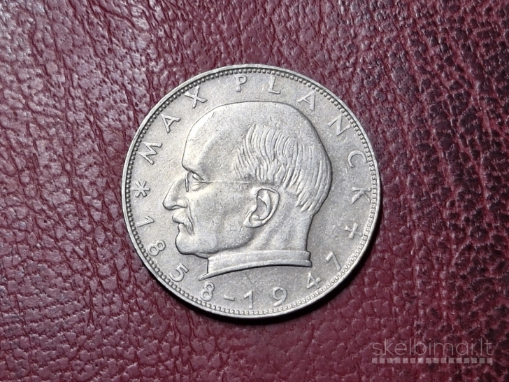 Vokietija 2 markės, 1960D KM# 116 Maksas Plankas