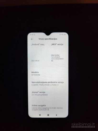 Naudotas „Xiaomi Redmi 8“ telefonas, Vilnius