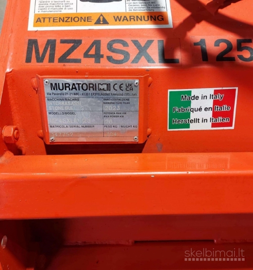 MURATORI Hidraulinė freza MZ4SXL 125, žemės dirbimo / ruošimo technika
