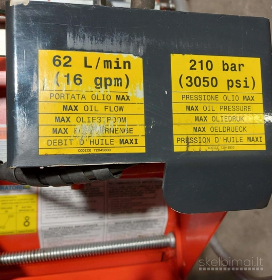 MURATORI Hidraulinė freza MZ4SXL 125, žemės dirbimo / ruošimo technika