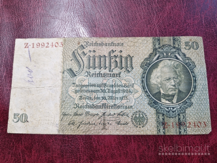 50 Reichsmark 1933.03.30 Vokietija P-182a
