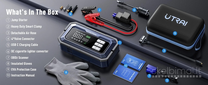 Naujas Utrai JS 30 Automobilio užvedėjas būsteris kompresorius + OBD diagnostika
