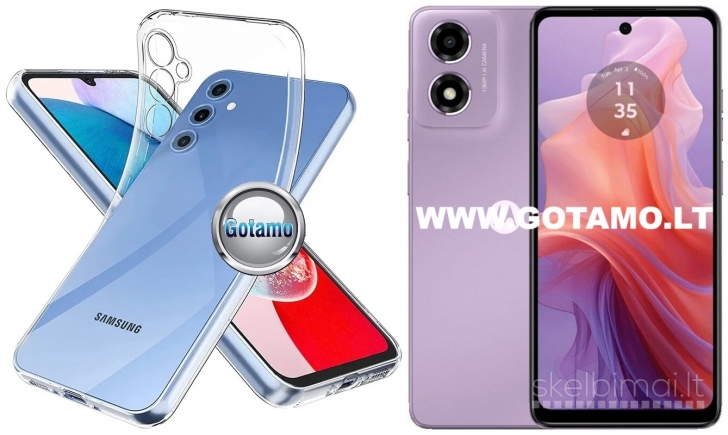 259 Skin silikoninis dėklas 1MM Motorola Moto E14, G04, G04s, G24, G24 Power