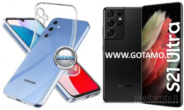 261 Skin silikoninis dėklas 1MM storio Samsung Galaxy S21 Ultra 5G telefonui