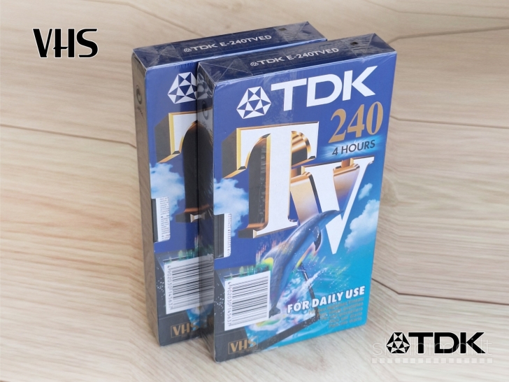 VHS kasetės TDK 240min. naujos neišpakuotos