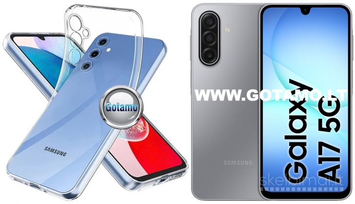 268 Skin silikoninis dėklas 1MM storio Samsung Galaxy A17 telefonui