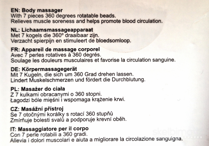 Rankinis kūno masažuoklis naujas