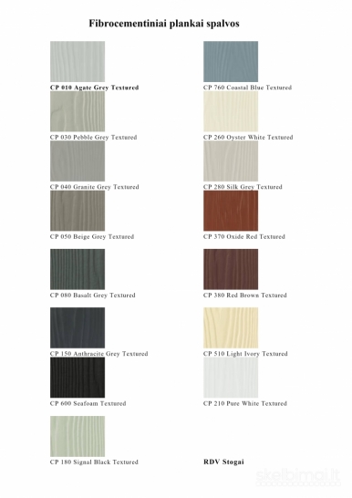 Fobrocementinės dailylentės 13,59 eu