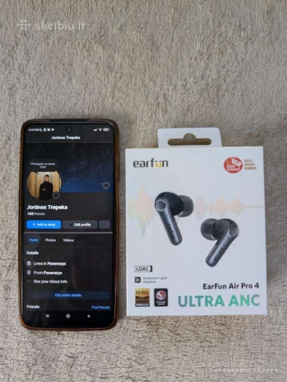 Naujos Earfun Air Pro 4 wireless earbuds 