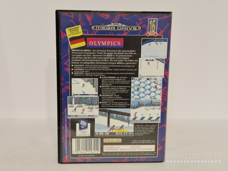 Žaidimas Winter Olympics: Lillehammer 94 PAL Sega Mega Drive