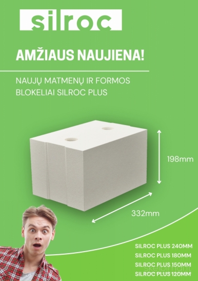 Arko Silroc - Roclite - Bauroc - blokeliai, pamatai, perdangos,kaminai. 