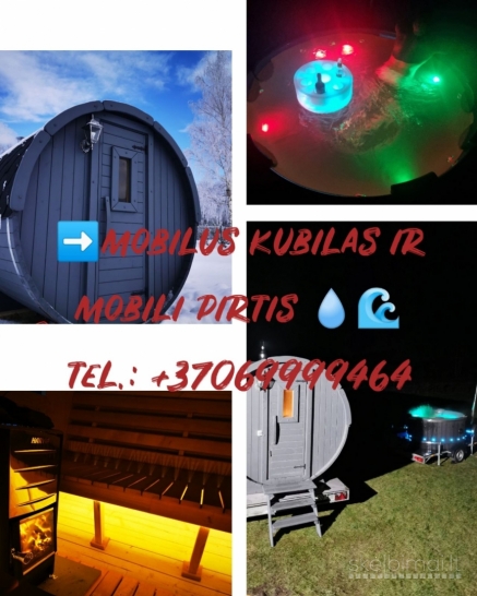 Mobili pirtis ir karštas kubilas nuomai – tavo šventei, savaitgaliui 