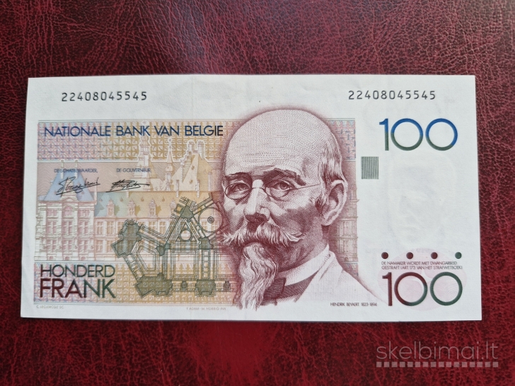 100 Francs 1989 Belgija P-142a.6