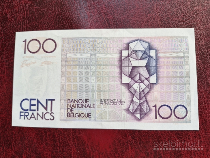 100 Francs 1989 Belgija P-142a.6
