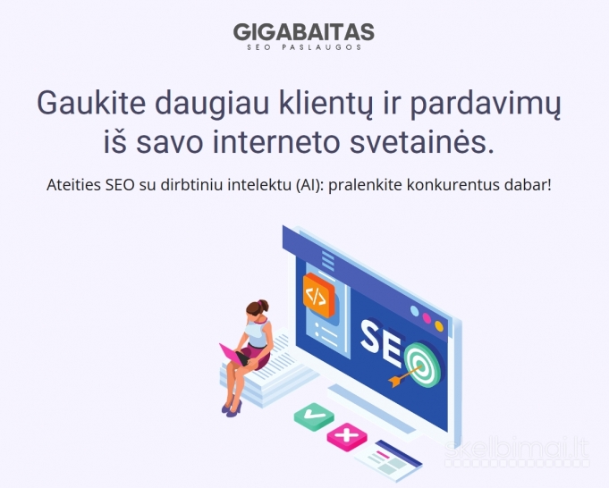 SEO optimizacija ir prekių administravimas jūsų verslui - daugiau pardavimų! 