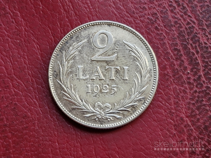 Latvija 2 latai, 1925 KM# 8 AG 0.835