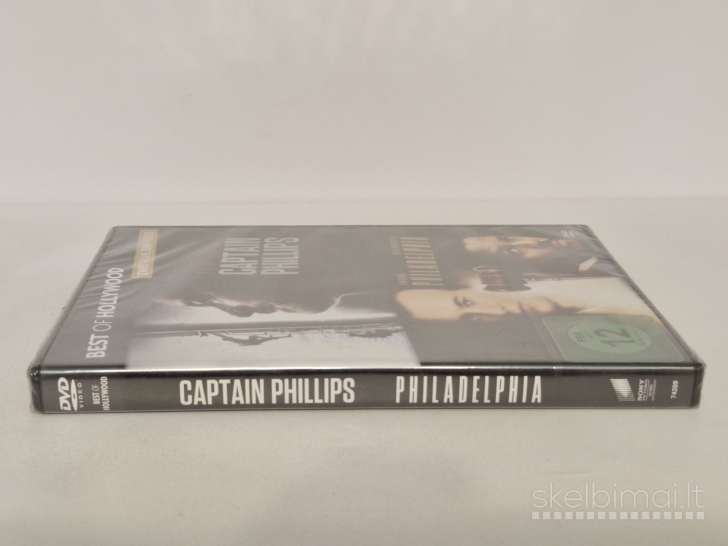 2 in 1 DVD filmai Captain Phillips ir Philadelphia vaid. Tom Hanks
