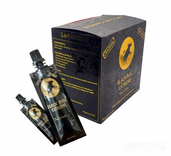 Black Bull Extreme - natūralus potencijos medus vyrams (poveikis iki 48 val.)