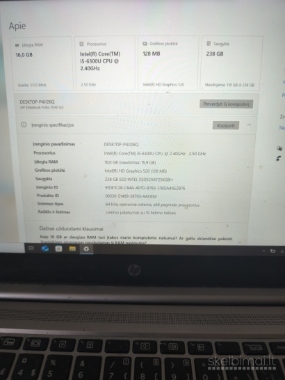Parduodu HP elite book x360