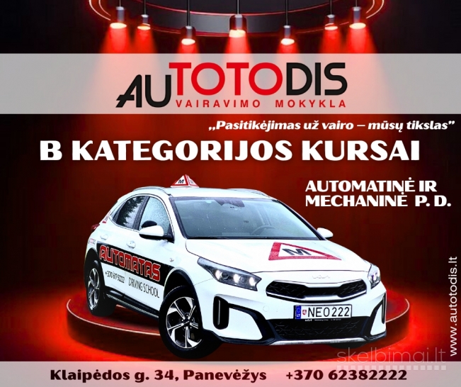 Vairavimo kursai Panevėžyje