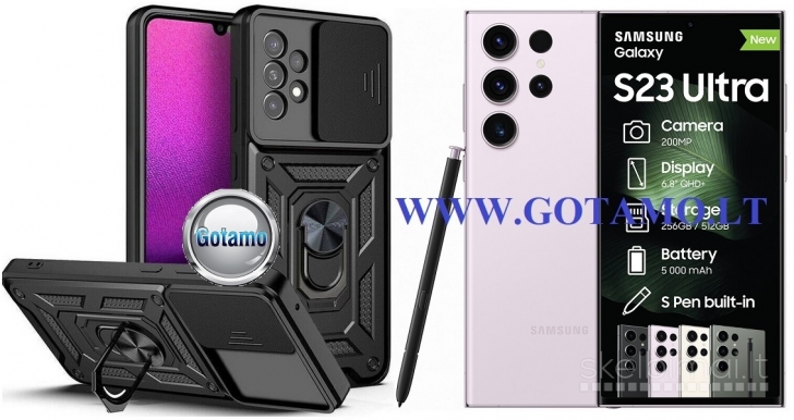 330 B-Ultra dėklas nugarėlė šarvai Samsung Galaxy S23 Ultra telefonui