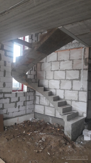 Betoniniai laiptai, laiptų betonavimas, gamyba,
