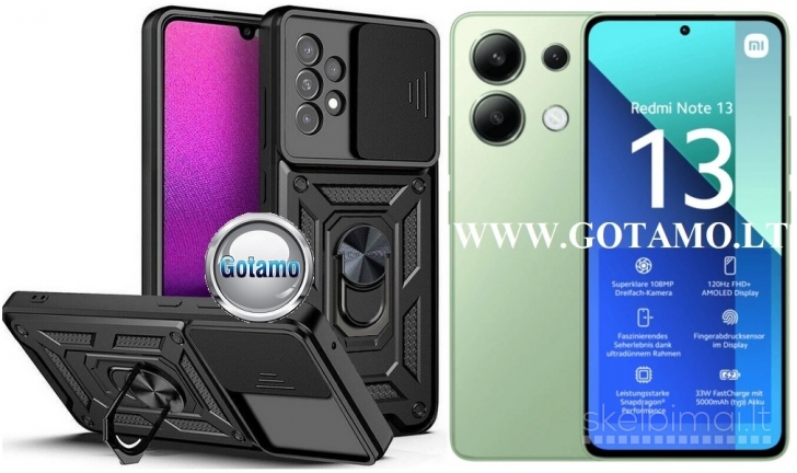358 B-Ultra dėklas nugarėlė šarvai Xiaomi Redmi Note 13 4G telefonui