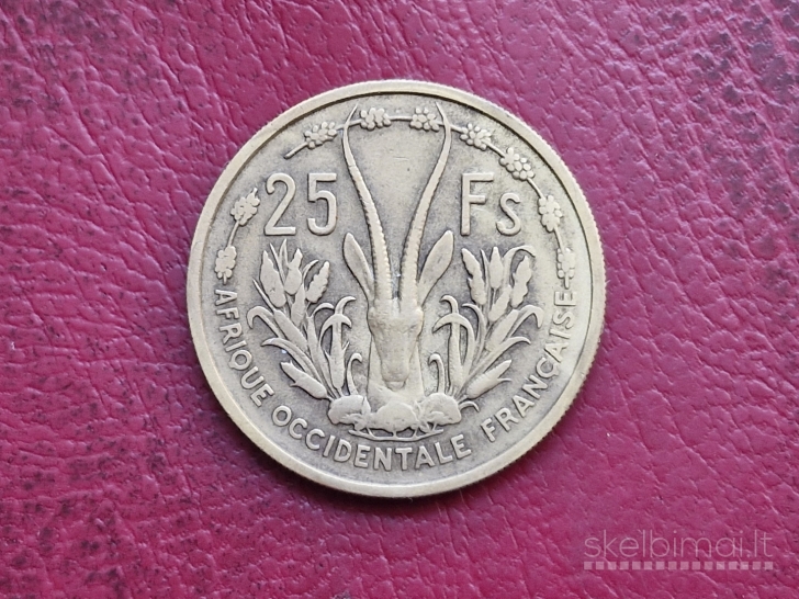 Prancūzijos Vakarų Afrika 25 frankai, 1956 KM# 7