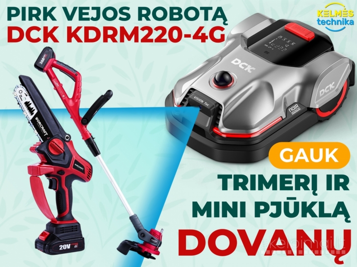 Dck Kdrm220-4G – vejos robotas be kabelių!