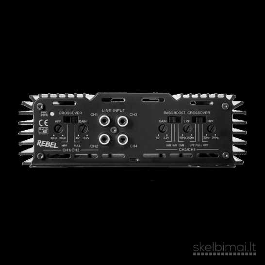 Bass Habit Rebel RA800W, 4-kanalų automobilinis garso stiprintuvas