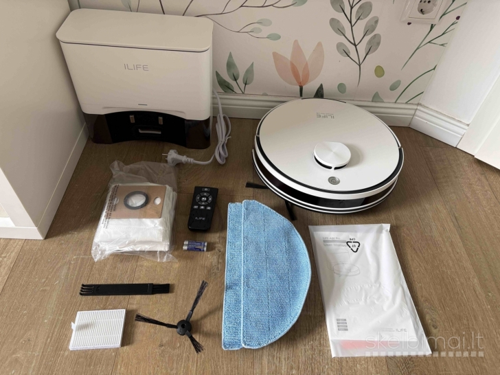 Naujas Ilife A30 Pro Robotas dulkių siurblys stotelė LiDAR drėgnu valymu