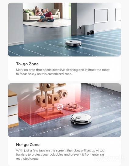 Naujas Ilife A30 Pro Robotas dulkių siurblys stotelė LiDAR drėgnu valymu