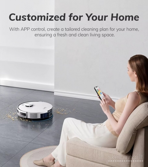 Naujas Ilife A30 Pro Robotas dulkių siurblys stotelė LiDAR drėgnu valymu