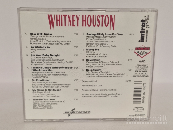 Audio CD Whitney Houston – Live & Alive