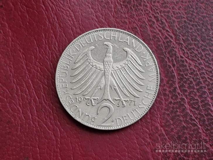 Vokietija 2 markės, 1971J KM# 116 Maksas Plankas
