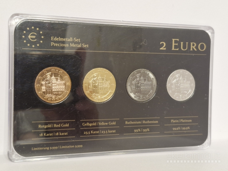 Vokietijos 2 Eur tauriųjų metalų rinkinys 2010m.