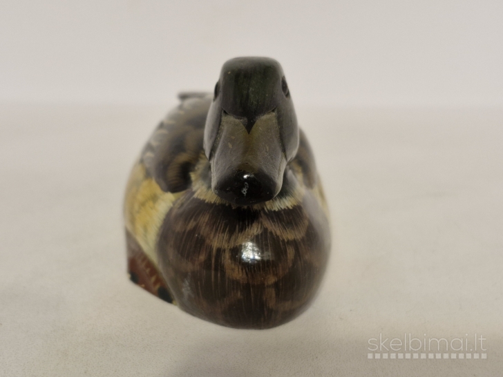 Medinė dekoratyvinė antis, rankų darbo ~ 14cm.