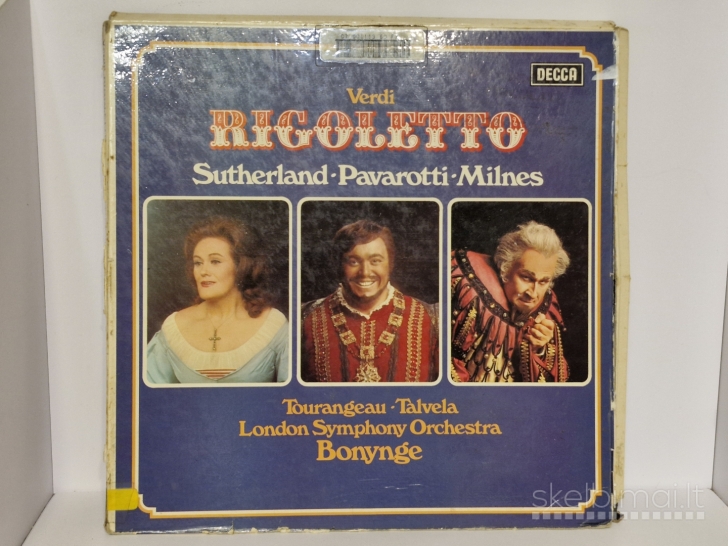 3 plokštelių rinkinys LP Verdi Rigoletto