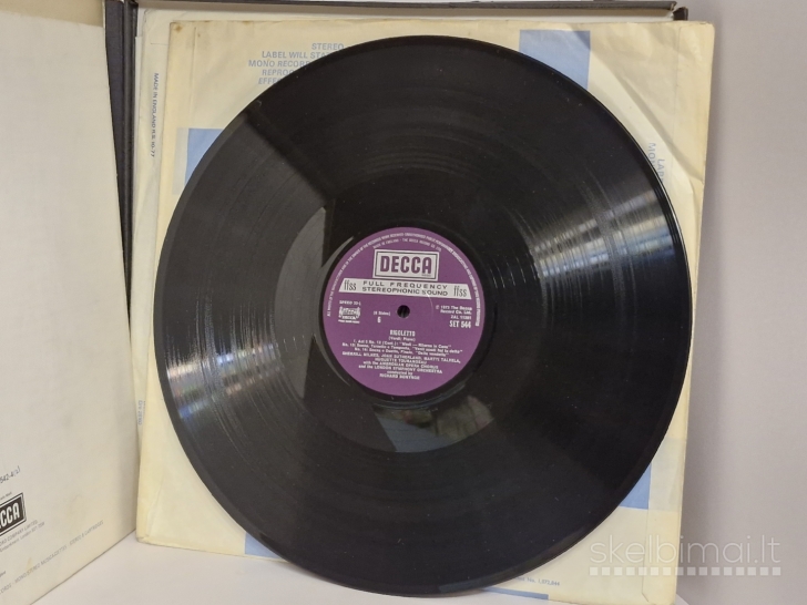 3 plokštelių rinkinys LP Verdi Rigoletto