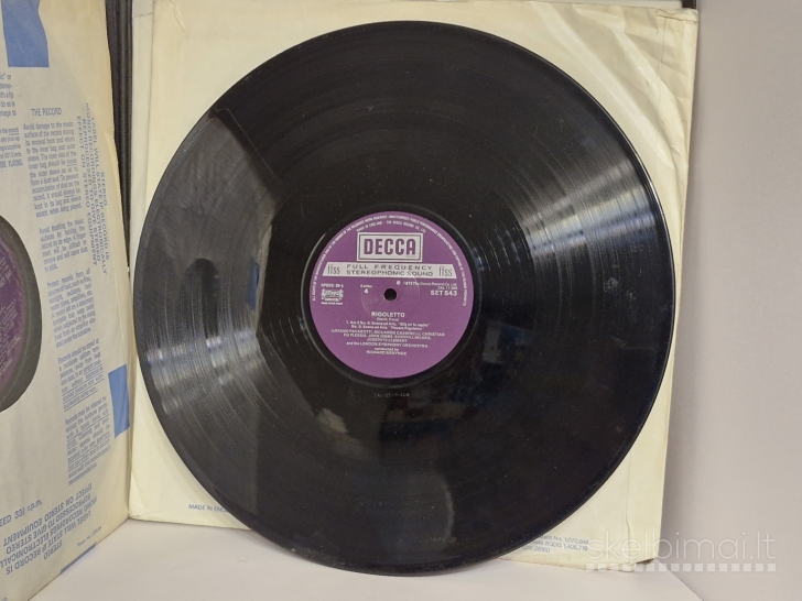3 plokštelių rinkinys LP Verdi Rigoletto