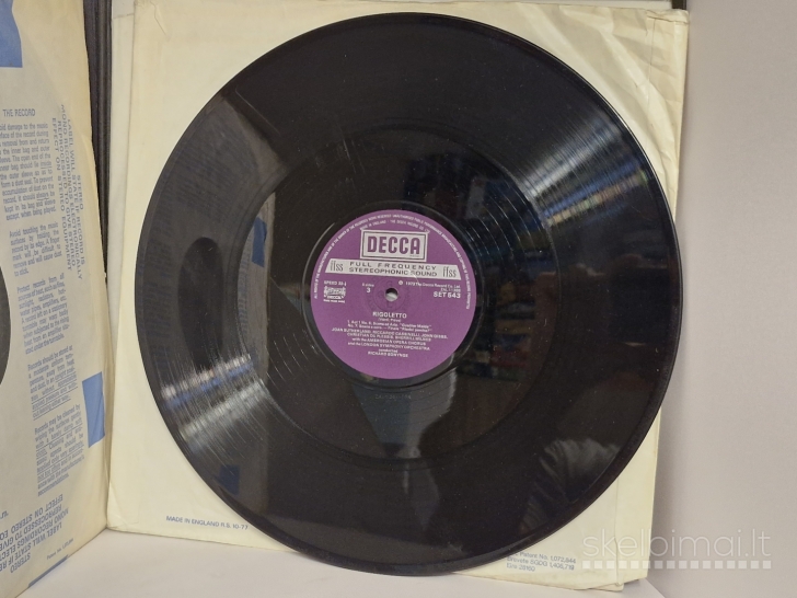 3 plokštelių rinkinys LP Verdi Rigoletto