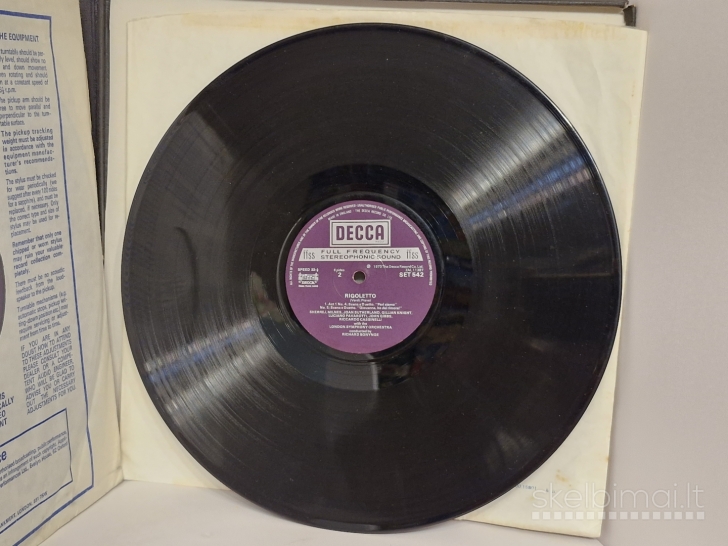3 plokštelių rinkinys LP Verdi Rigoletto