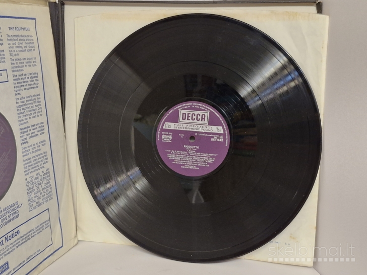 3 plokštelių rinkinys LP Verdi Rigoletto