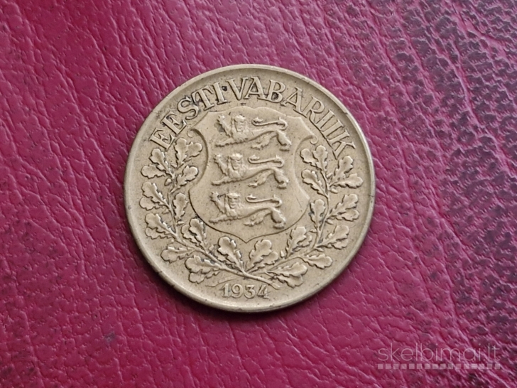 Estija 1 krona, 1934 KM# 16