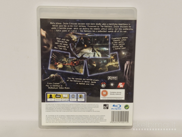 Žaidimas The Darkness PAL Playstation 3