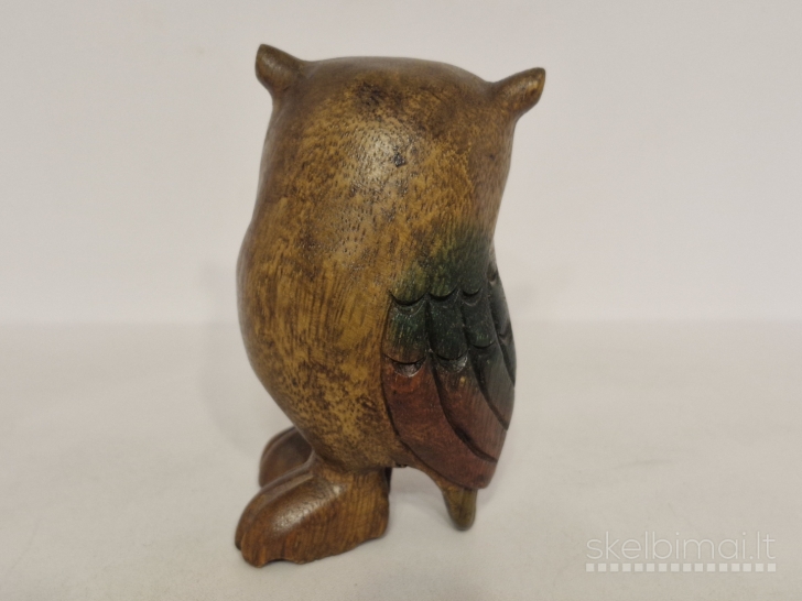 Medinė pelėdos figūrelė ~ 11cm.