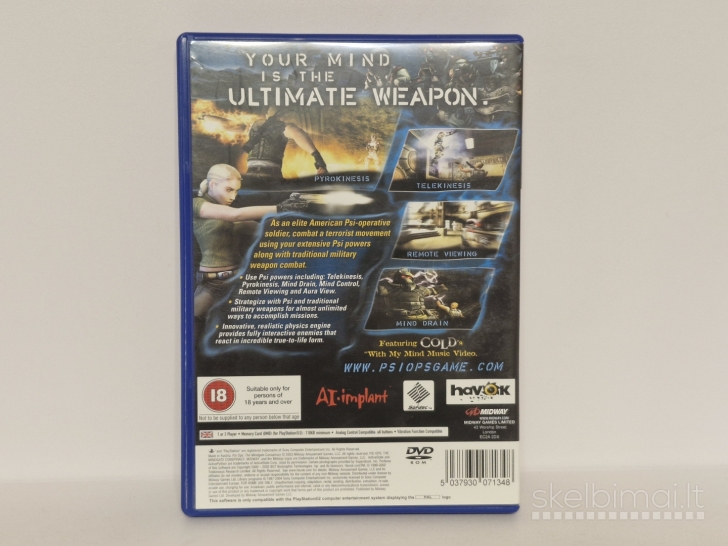 Žaidimas Psi-Ops Mindgate Conspiracy PAL Playstation 2